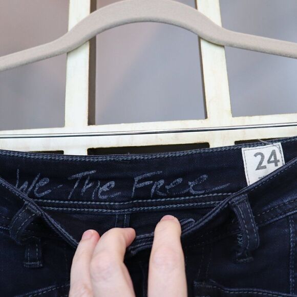 New Free People Ivy Raw Hem Skinny Jeans Size 24 - Picture 7 of 11